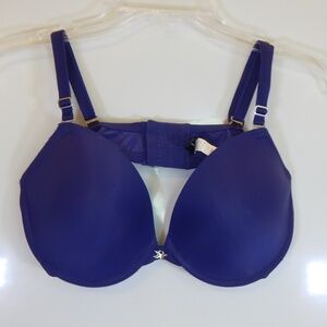 Fredericks of Hollywood Solid Dark Blue XTreme Push Up Bra 38B No Inserts